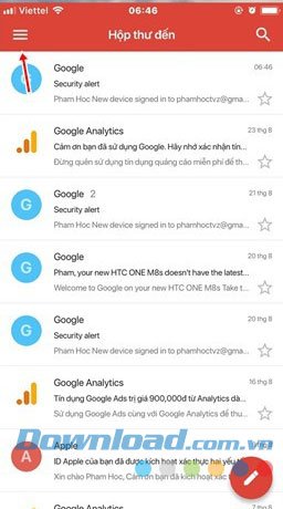 Thiết lập vuốt trong iPhone