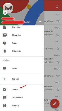 Thay đổi thiết lập vuốt trong Gmail