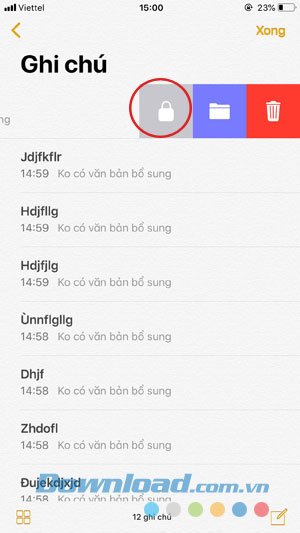 Tạo mật khẩu cho ghi chú trên iPhone