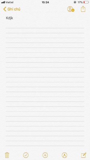 Tạo giấy mới cho ghi chú