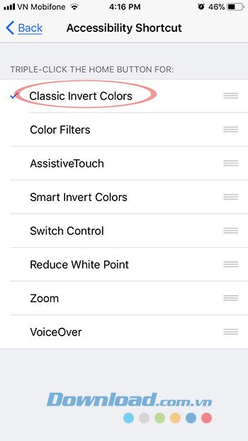 Đổi màu trên iPhone