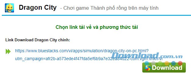 Chọn link download Dragon City