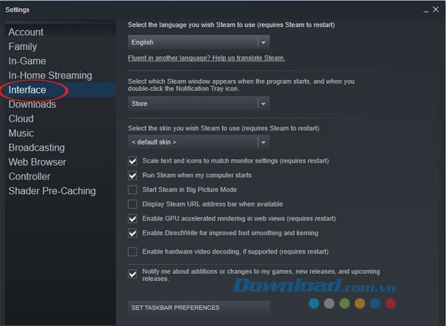 Hướng dẫn chuyển đổi giao diện Steam từ Tiếng Anh sang Tiếng Việt