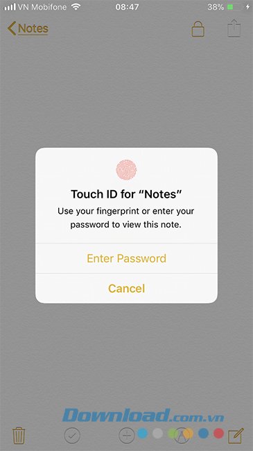 Sử dụng Touch ID