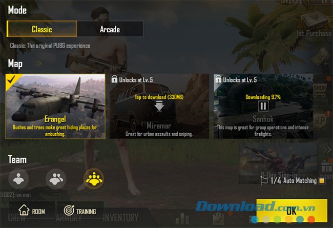 Quá trình tải map Sanhok