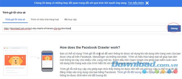 Trình sửa lỗi của Facebook Trình sửa lỗi của Facebook
