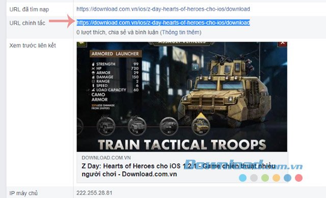 Copy link sau khi sửa Copy link sau khi sửa