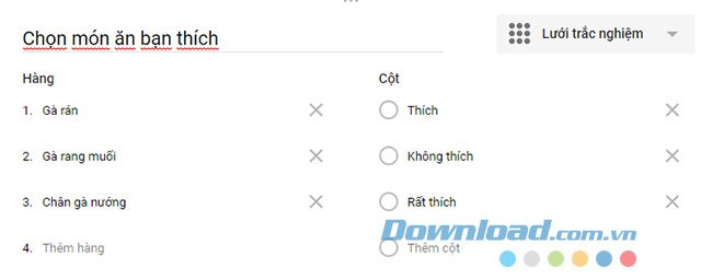 Lưới trắc nghiệm