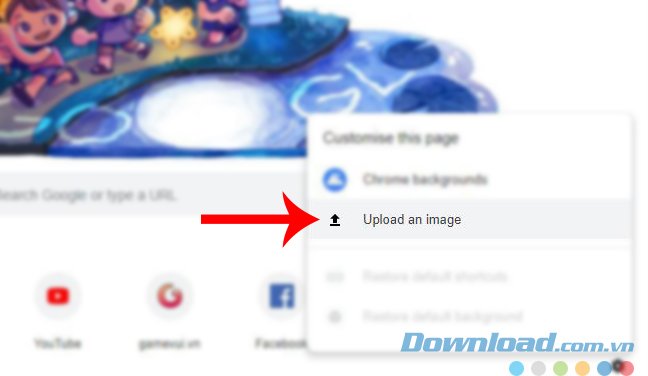 Click vào Tải lên