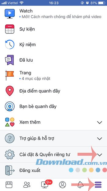 Cài đặt & Quyền riêng tư