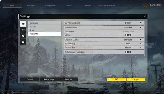 Hướng dẫn tùy chỉnh để chơi game Ring of Elysium mượt mà nhất