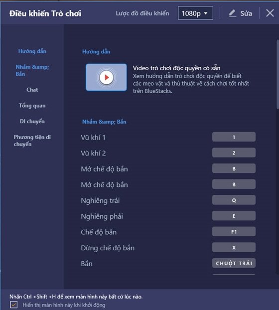 Thiết lập cho game bắn súng sinh tồn