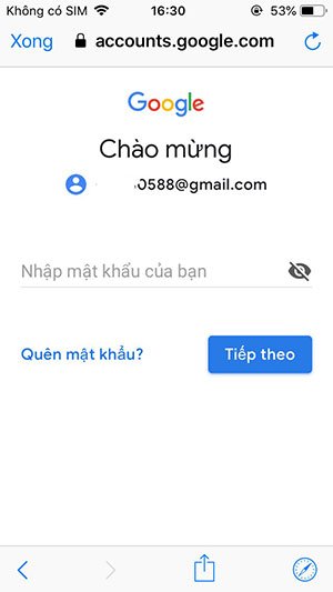 Mật khẩu gmail