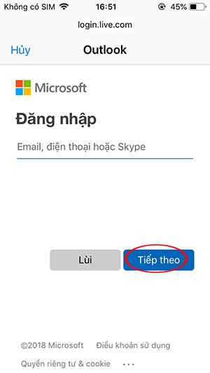Nhập email