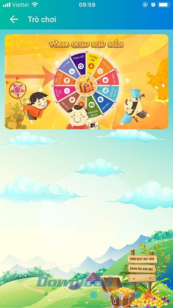 Nhấn vòng quay Viettel Pay