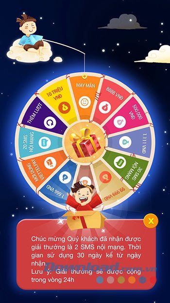 Trúng thưởng vòng quay may mắn Viettel Pay