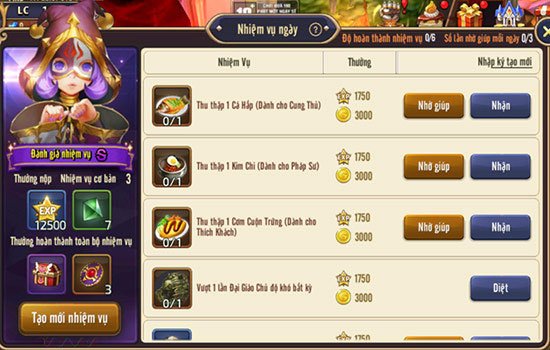 Nhiệm vụ hàng ngày