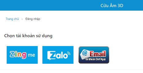 Chọn tài khoản