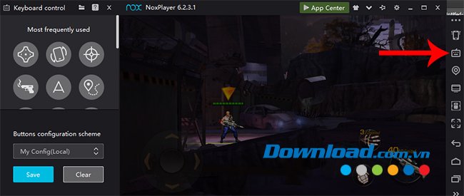 Chọn vào biểu tượng bàn phím