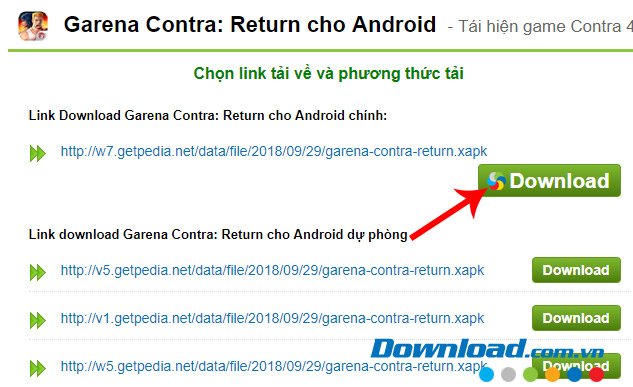 Nhấn vào Download