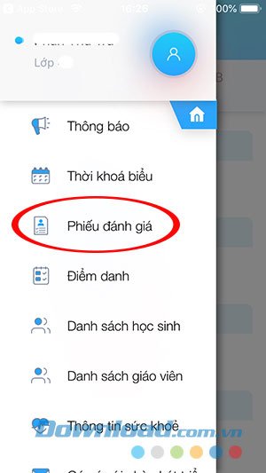 Chọn phiếu đánh giá