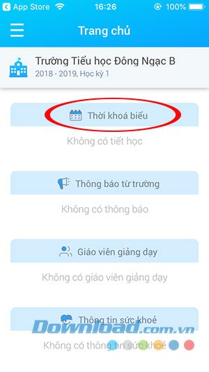 Xem thời khóa biểu