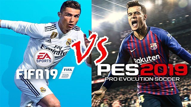 So sánh game bóng đá PES 2019 và FIFA 19