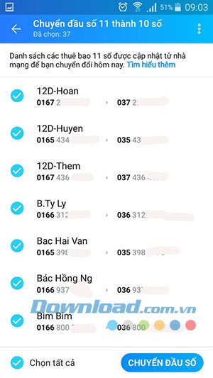 Xác nhận chuyển đổi