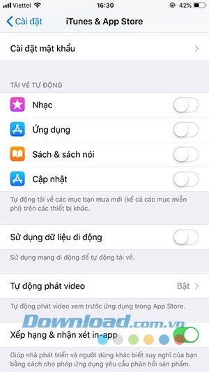 Tắt cập nhật tự động