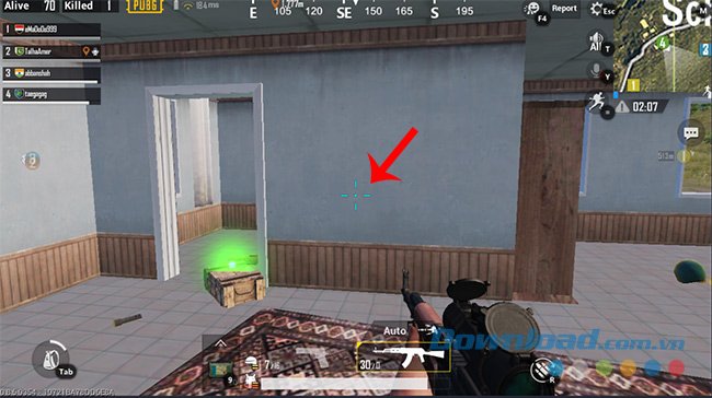 Màu hồng tâm trong PUBG Mobile thay đổi