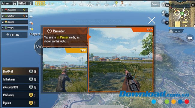 Thông báo thay đổi chế độ bắn PUBG Mobile