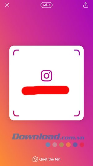 Chọn màu thẻ tên