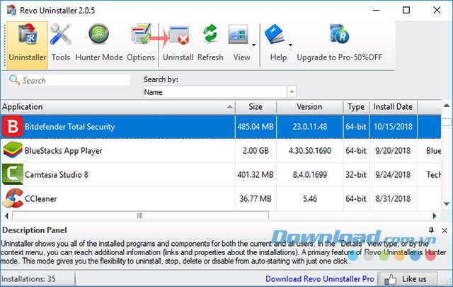 Gỡ bỏ BitDefender Internet Security 2019