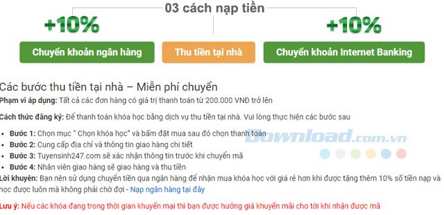 Thanh toán TuyenSInh247