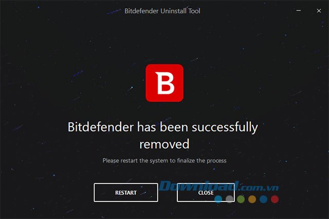 Gỡ BitDenfender xong