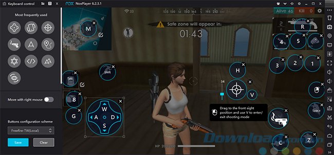 Cài đặt bàn phím chơi Garena Free Fire