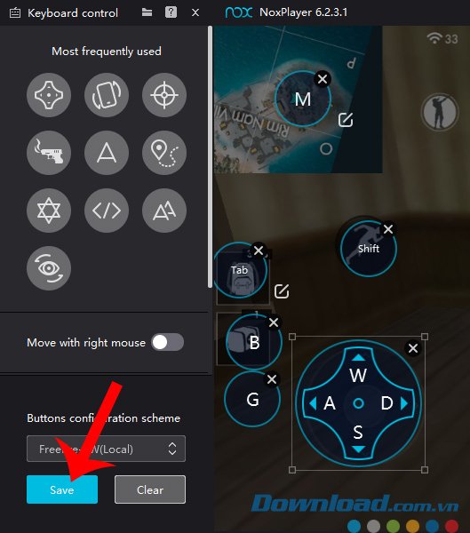 Lưu lại cài đặt