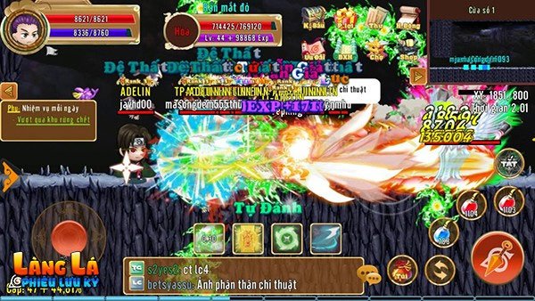 Kỹ năng của nhân vật trong Làng Lá Phiêu Lưu Ký