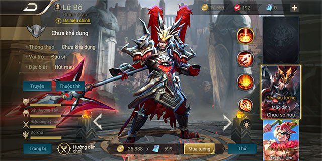 Tướng Lữ Bố trong Liên Quân Mobile