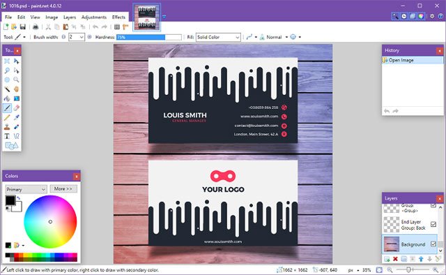 Mở file PSD với Paint.NET