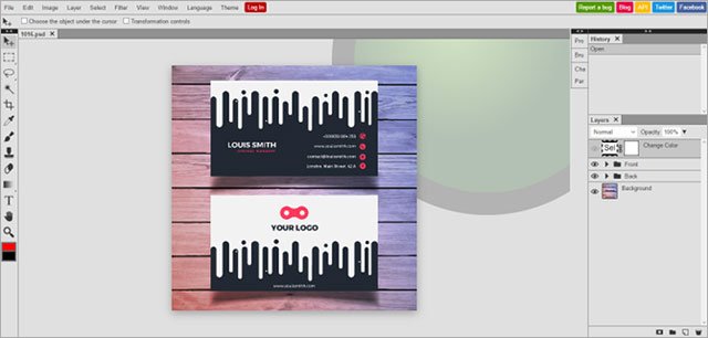 Mở file PSD với Photopea Online