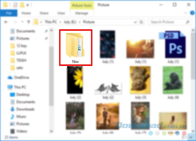 Dữ liệu NoxPlayer trên máy tính