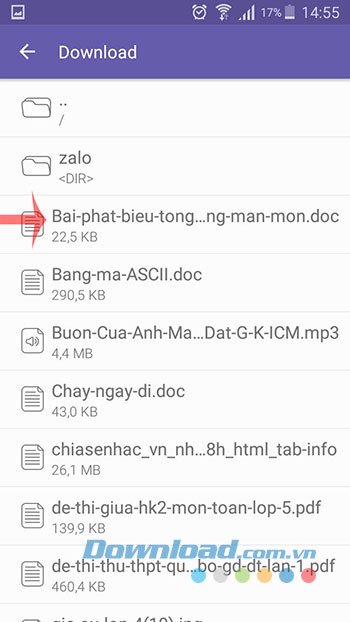 Chọn file gửi
