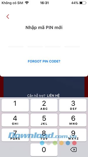 Nhập mã PIN mới