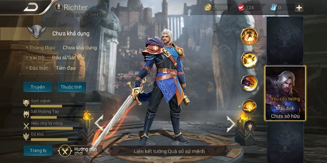 Nhận tướng Wisp/Ignis/Arum và Richter