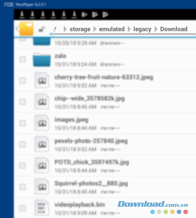 Truy cập vào File Transfer