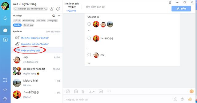 Nhắn tin đồng thời