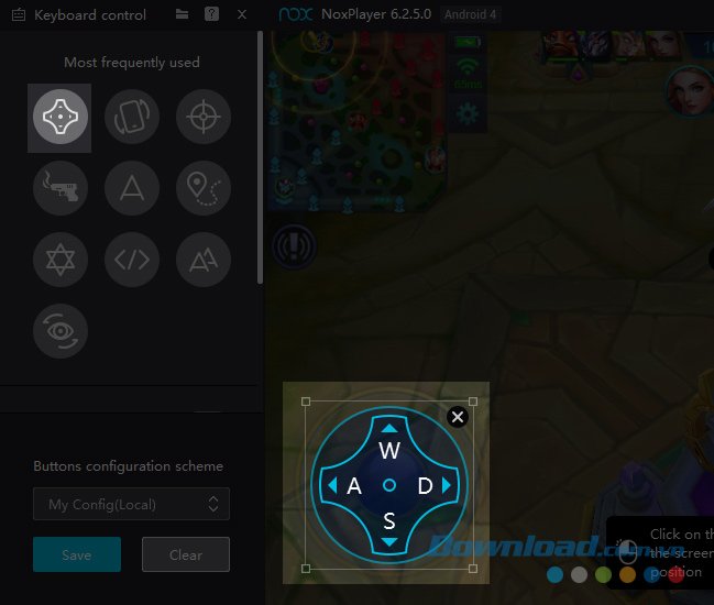 Cài đặt phím di chuyển khi chơi Mobile Legends bằng bàn phím