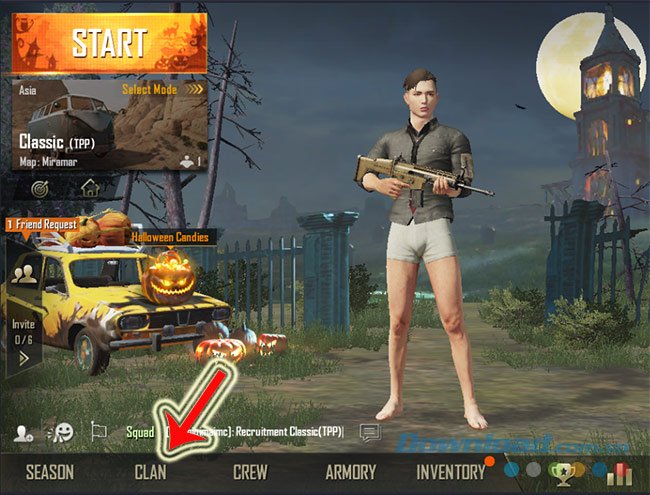 Giao diện chính của PUBG Mobile