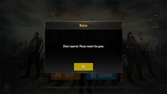 Khởi động lại PUBG Mobile
